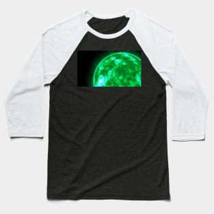 The Sun's Surface Close-Up - Green Baseball T-Shirt